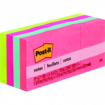 Post-it&reg; Notes 1-1/2" x 2" Poptimistic 12/pkg