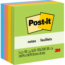 Post-it&reg; Notes 3" x 3" Floral Fantasy 5/pkg