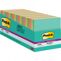 Post-it&reg; Super Sticky Notes Cabinet Pack 3" x 3" Supernova 24/pkg