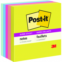Post-it&reg; Super Sticky Notes 3" x 3" Summer Joy 5/pkg