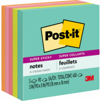 Post-it&reg; Super Sticky Notes 3" x 3" Supernova 5/pkg