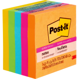 Post-it&reg; Super Sticky Notes 3" x 3" Energy Boost 5/pkg