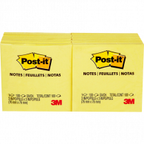 Post-it&reg; Notes 3" x 3" Yellow 12/pkg