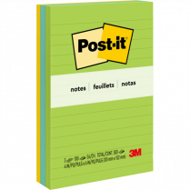 Post-it&reg; Notes Lined 4" x 6" Floral Fantasy 3/pkg