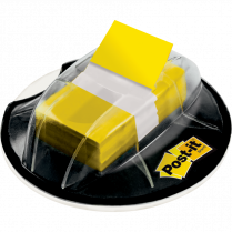 Post-it&reg; Desk Grip Flag Dispenser 1" 200 flags per dispenser Yellow