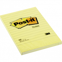 Post-it&reg; Notes Lined 4" x 6" Yellow
