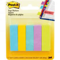 Post-it&reg; Page Markers 1/2" x 2" 100 sheets per pad Vibrant Colours 5 pads/pkg