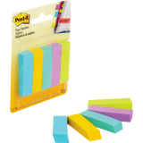 Post-it&reg; Page Markers 1/2" x 2" 100 sheets per pad Vibrant Colours 5 pads/pkg