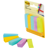 Post-it&reg; Page Markers 1/2" x 2" 100 sheets per pad Vibrant Colours 5 pads/pkg
