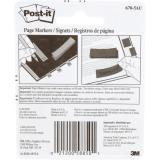 Post-it&reg; Page Markers 1/2" x 2" 100 sheets per pad Vibrant Colours 5 pads/pkg