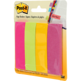 Post-it&reg; Page Markers 1" x 3" 50 sheets per pad Ultra Colours 4 pads/pkg