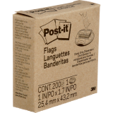 Post-it&reg; Desk Grip Flag Dispenser 1" 200 flags per dispenser Red