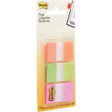 Post-it&reg; Flags 1" 20 sheets per pad Orange, Lime and Pink 3 pads/pkg