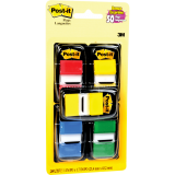 Post-it&reg; Flags Value Pack with 50 Bonus 1" 50 flags per dispenser Assorted Colours 4 dispensers/pkg