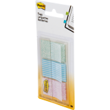 Post-it&reg; Designer Flags 1" 20 Flags x 3 dispensers/pkg Assorted Pastel Gradient Colours 