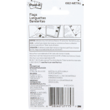 Post-it&reg; Designer Flags 1" 20 Flags 3 dispensers/pkg Assorted Metallic Colours