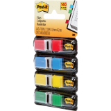 Post-it&reg; Flags 1/2" 35 flags per dispenser Red, Blue, Yellow and Green 4 dispensers/pkg