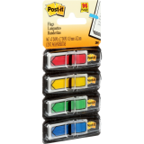 Post-it&reg; Mini Flags Arrows 1/2" 24 flags x 4 dispensers/pkg Assorted Primary Colours 