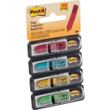 Post-it&reg; Mini Flags Sign Here Arrow Action Set 1/2" x 1-11/16" 30 flags x 4 dispensers/pkg Assorted Colours