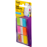 Post-it&reg; Tabs 1" 12 Tabs per Pad Assorted Colours 3 pads/pkg
