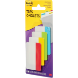 Post-it&reg; Filing Tabs 2" x 1-1/2" 6 tabs per pad Primary Colours 4 pads/pkg