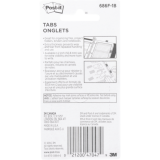 Post-it&reg; Filing Tabs Flat 2" x 1-1/2" Assorted 6 tabs/pad 4 pads/pkg