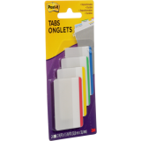 Post-it&reg; Filing Tabs Flat 2" x 1-1/2" Assorted 6 tabs/pad 4 pads/pkg