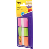 Post-it&reg; Tabs 1" Pink, Green, Orange 3/pkg