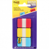 Post-it&reg; Tabs 1" Red, Yellow, Blue 3/pkg