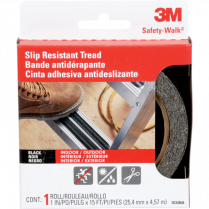 3M&trade; Safety Walk&trade; Slip Resistant Tread Tape 1" x 15' Black