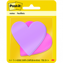 Post-it&reg; Die Cut Notes Heart 2/pkg