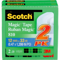 Scotch&reg; Magic&trade; Invisible Tape Refill 1/2" (12.7mm x 32.9m) 2/pkg