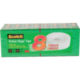 Scotch&reg; Magic&trade; Invisible Tape Refill 3/4" (19mm x 25.4m) Clear 8/pkg
