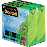 Scotch&reg; Magic&trade; Invisible Tape (19mm x 22.8m) 3/4" 2/pkg