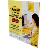 Post-it&reg; Super Sticky Big Notes 11" x 11", Yellow, 30sheet/pad