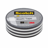 Scotch Expressions Washi Tape Black Stripe 15mm x 10m