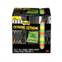 Post-it&reg; Extreme Notes 3" x 3" Assorted Colours 12/pkg