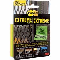 Post-it&reg; Extreme Notes 3" x 3" Assorted Colours 3/pkg