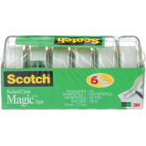 Scotch&reg; Magic&trade; Invisible Tape Dispensers 3/4" (19mm x 21.5m) Clear 6/pkg