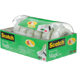 Scotch&reg; Magic&trade; Invisible Tape Dispensers 3/4" (19mm x 21.5m) Clear 6/pkg