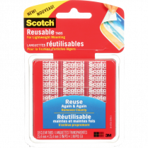 Scotch&reg; Restickable Mounting Tabs 1" x 1" Clear 18/pkg