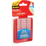 Scotch&reg; Restickable Mounting Tabs 1" x 1" Clear 18/pkg
