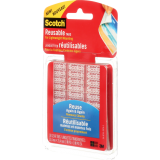 Scotch&reg; Restickable Mounting Tabs 1" x 1" Clear 18/pkg