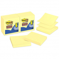 Post-it&reg; Super Sticky Pop-up Notes 3" x 3" Yellow 6/pkg