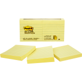Post-it&reg; Pop-up Notes 3" x 3" Lined Yellow 6/pkg