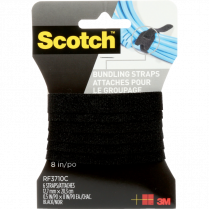 Scotch&reg; Bundling Straps 8" x 1/2" Black 6/pkg