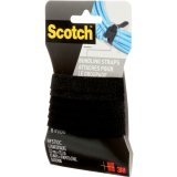 Scotch&reg; Bundling Straps 8" x 1/2" Black 6/pkg