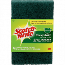 Scotch-Brite&reg; Heavy Duty Scouring Pads 4" x 6" Green 4/pkg