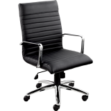 Offices to Go&reg; Ultra Tilter Chair High Back Leather Luxhide Black