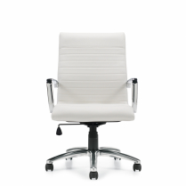 Offices to Go&reg; Ultra Tilter Chair High Back Leather Luxhide White